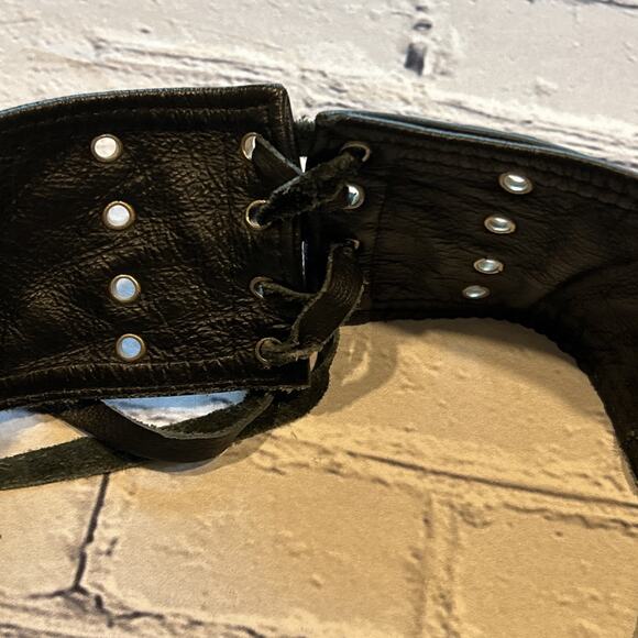 LeatherChaps, Bikers Apparel Black Leather Belted, Heavy 38-42” - Picture 8 of 10